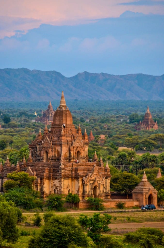 Shwesandaw Pagoda Sunset Temple Bagan Myanmar